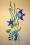 Wasserpflanze Wandtattoo mit dekorativen Meerestieren "blau"