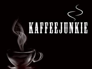 Kaffejunkie - Schriftzug